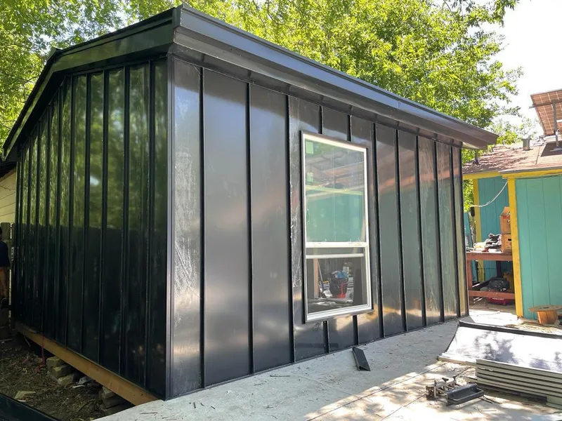 Black standing seam metal wall panels for Metal Roof Installation in Pompano Beach